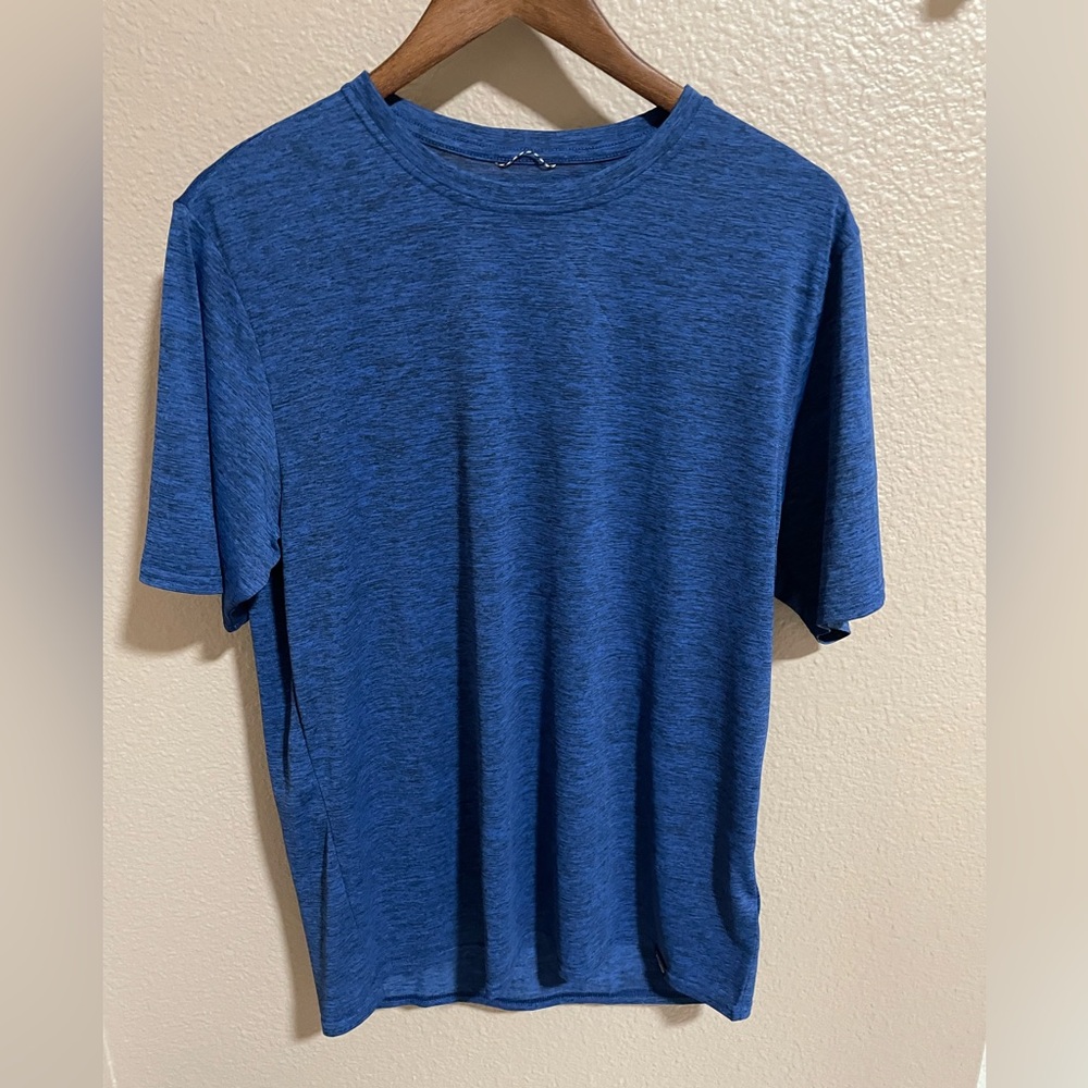 Patagonia Men's. Capilene Cool Daily Heathered Blue Short Sleeve Tee